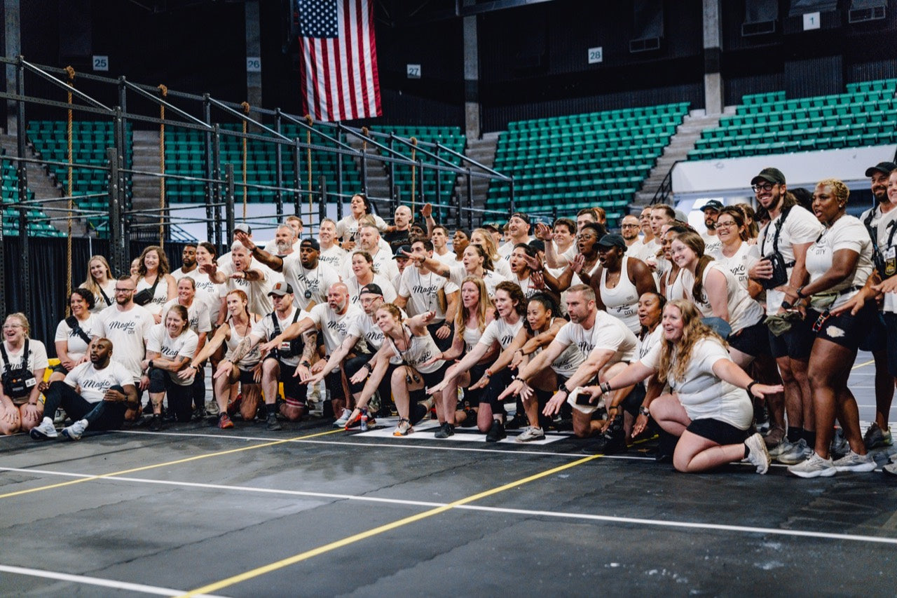 The Magic City Games team gathered on the competition floor
